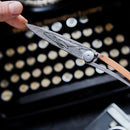 Deejo Tattoo 37g Knife with Olive Wood Handle, Whale