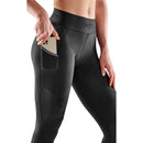 Skins Series 3 Womens 7/8 Tights with Pocket - Black | Gearshop NZ