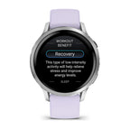 Garmin Venu 4 41mm - Silver with Periwinkle Silicone Band