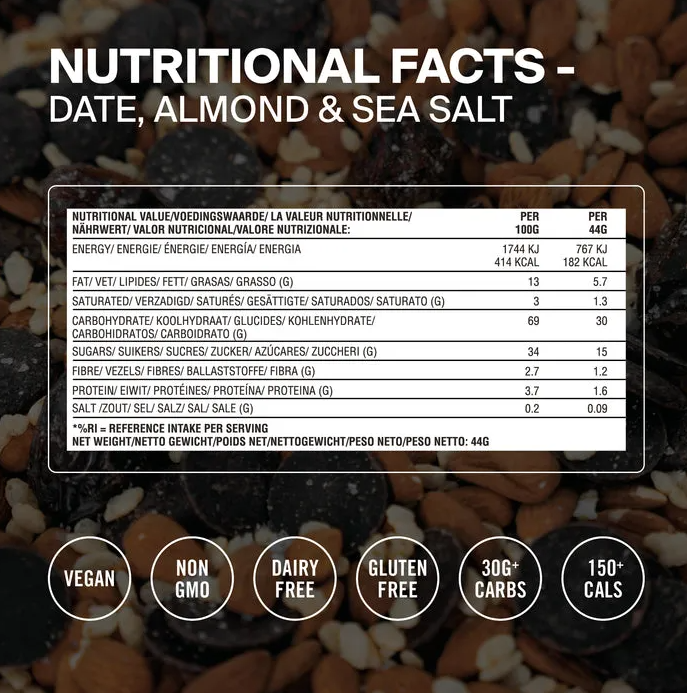 Styrkr Energy Bar BAR50 Date, Almond & Sea Salt