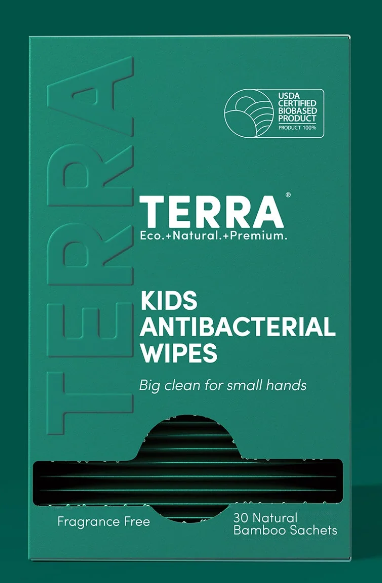 Terra Kids Antibacterial Wipes - 30x