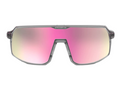 Hilx Inferno Kinetik Sunglasses - Shiny Crystal Light Grey w/ Pink Lens | Gearshop NZ