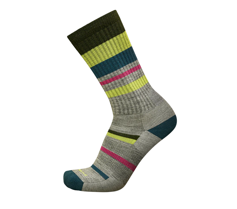 Point6 Merino Hiking Mixed Stripe Light Crew Sock