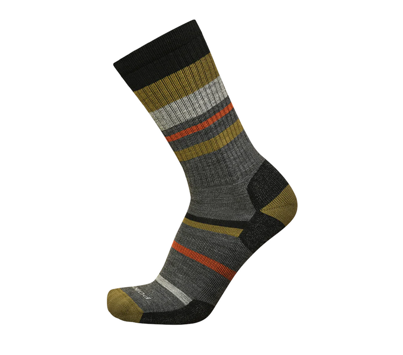 Point6 Merino Hiking Mixed Stripe Light Crew Sock