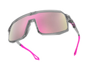 Hilx Inferno Kinetik Sunglasses - Shiny Crystal Light Grey w/ Pink Lens | Gearshop NZ