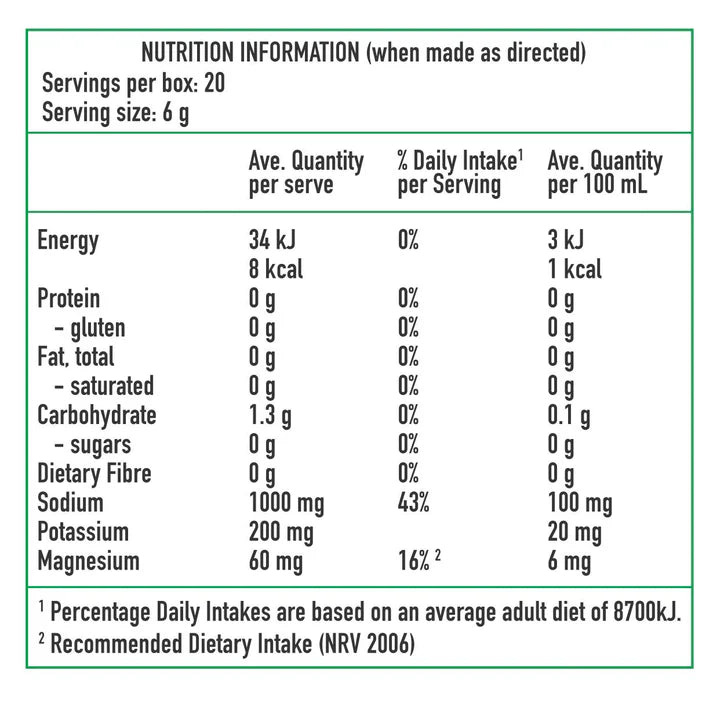 F.oreyou Electrolyte Recovery Drink - Feijoa Salt - 20x Sachet Box