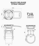 Quad Lock Quick Release Strap Mount - Golf Cart/Stroller/Pram