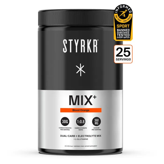 Styrkr Energy Drink MIX+ Blood Orange Dual-Carb - 555g tub