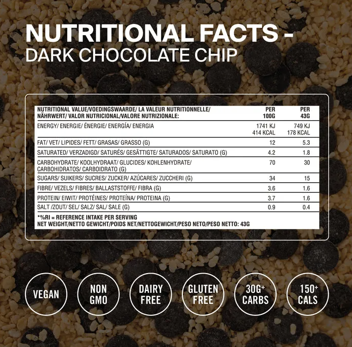 Styrkr Energy Bar BAR30 Dark Chocolate Chip