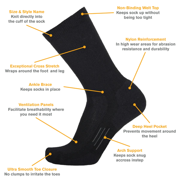 Point6 Merino Trekking Heavy Crew Socks