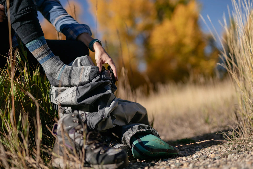 Point6 Merino Hiking Mixed Stripe Light Crew Sock