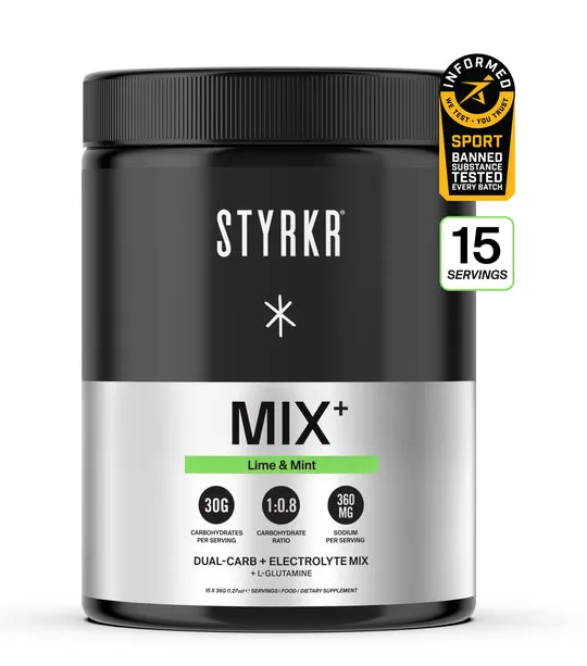 Styrkr Energy Drink MIX+ Lime & Mint Dual-Carb - 537g Tub