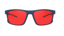 Hilx Vizo Destroyer Sunglasses - Navy Blue w/ Red Lens (RelaX Vision) | Gearshop NZ