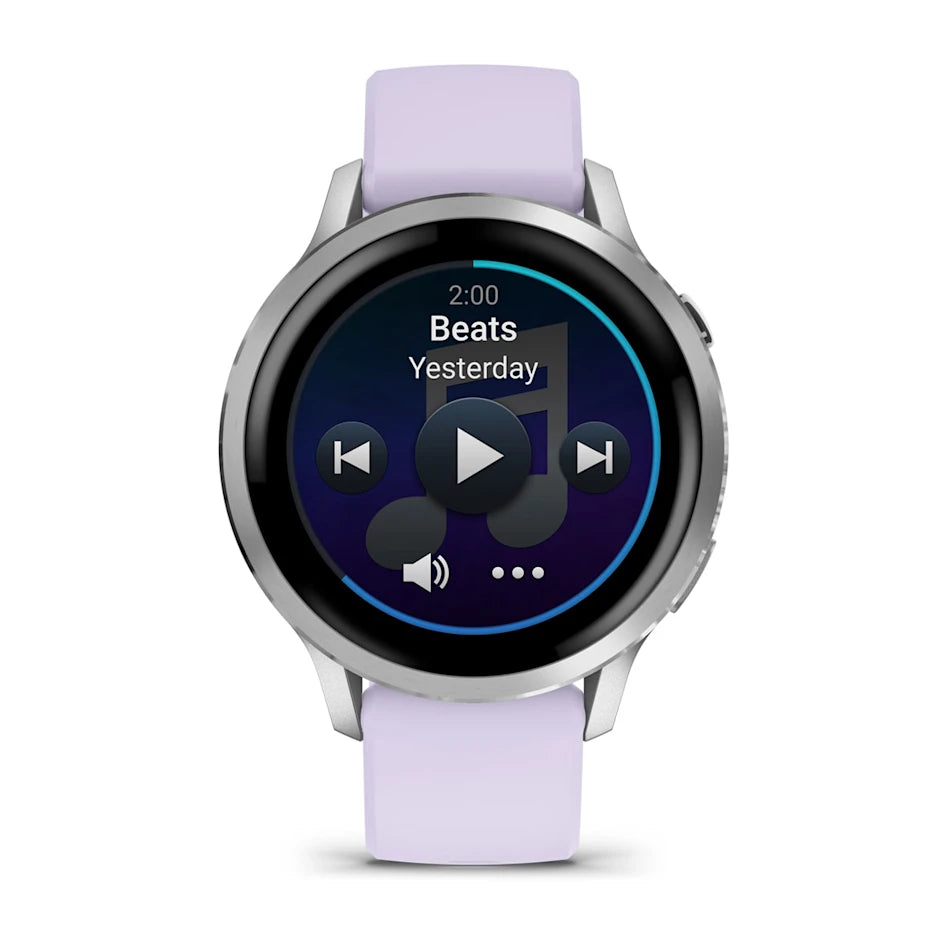 Garmin Venu 4 41mm - Silver with Periwinkle Silicone Band