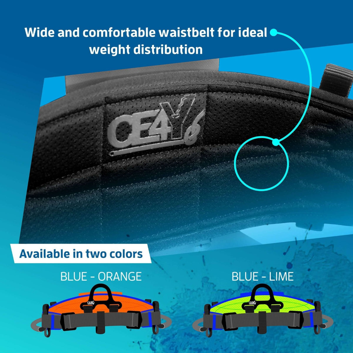 CE4Y Comfy Canyon V2 Harness - Blue Lime