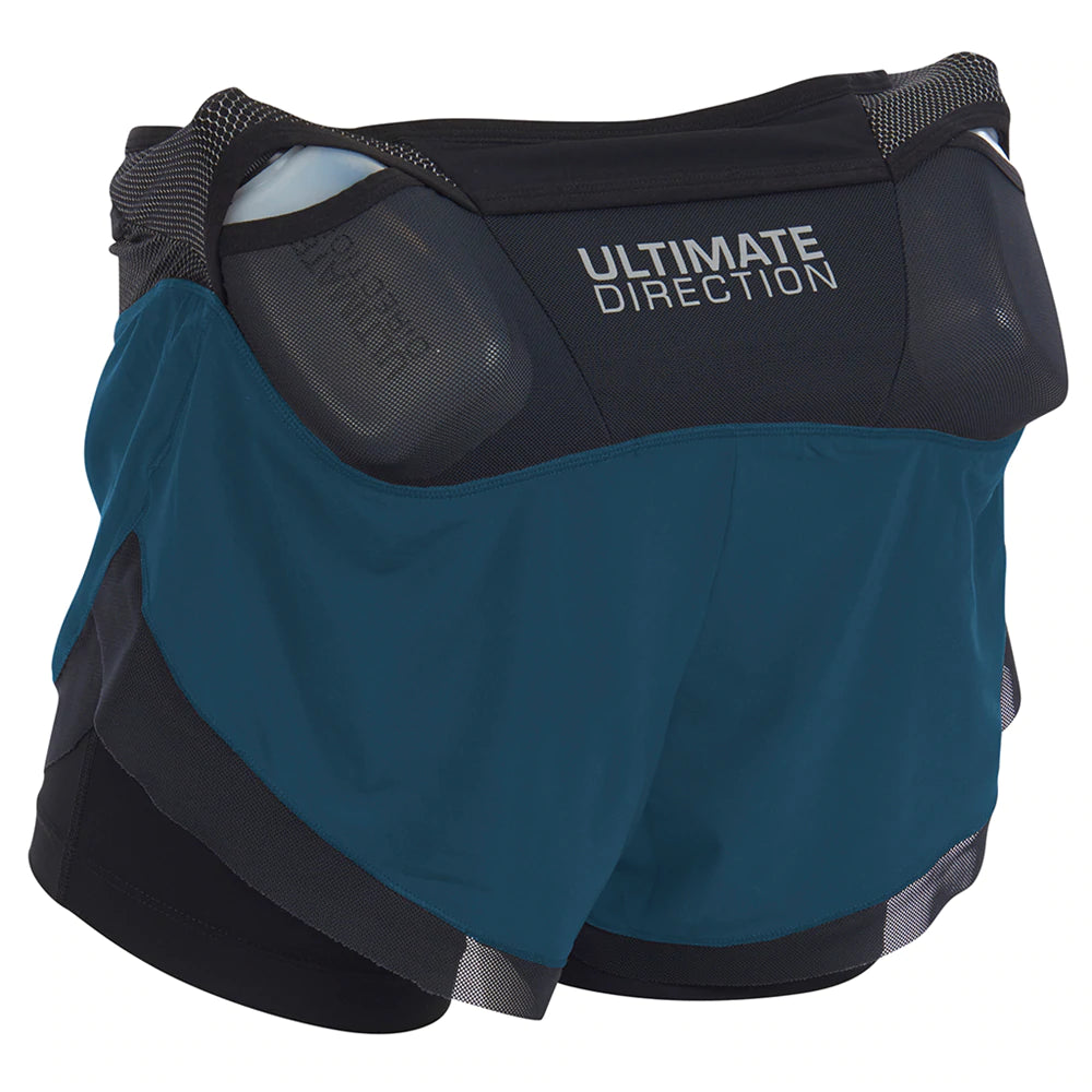 Ultimate Direction Womens Hydro Shorts Blue Spruce Large