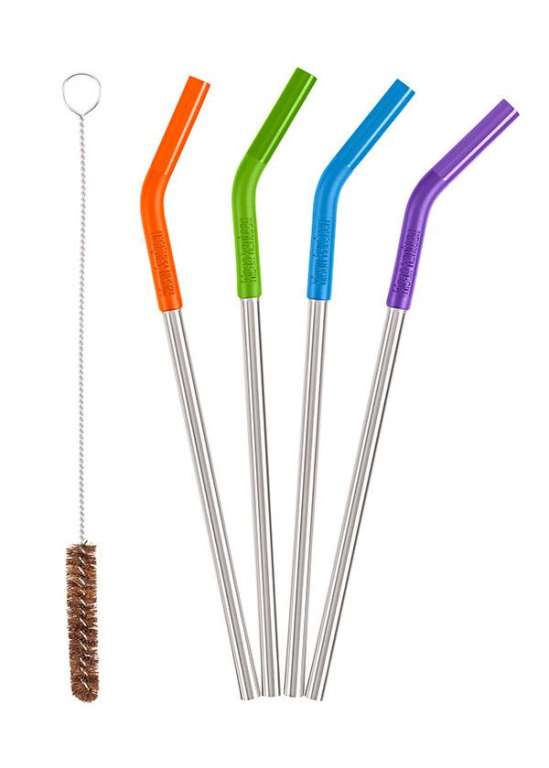 Klean Kanteen Straws - 4 pack inc Brush