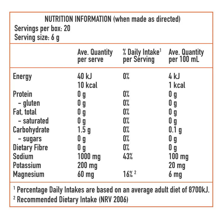 F.oreyou Electrolyte Recovery Drink - Orange Salt - 20x Sachet Box