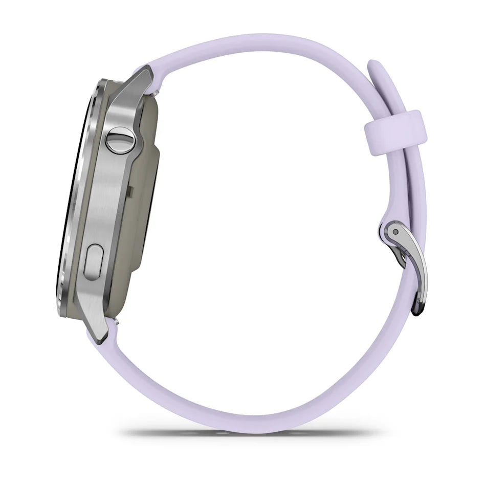 Garmin Venu 4 41mm - Silver with Periwinkle Silicone Band