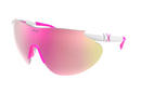 Hilx Domain Kinetik Sunglasses - Shiny White w/ Pink Lens | Gearshop NZ