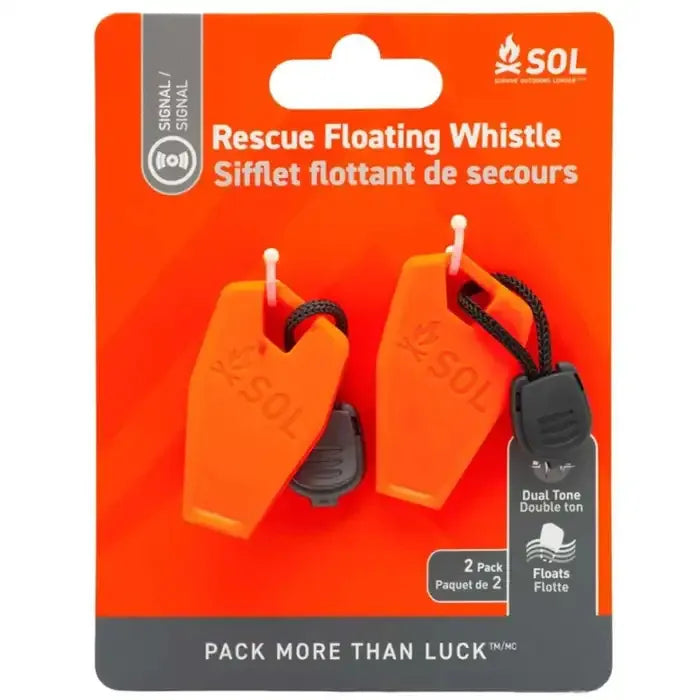 SOL Rescue Floating Whistle 2 Pack