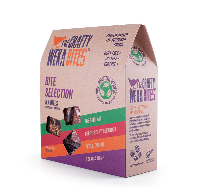 The Crafty Weka Mixed Flavour Snack Bars 30g (Pack of 8)