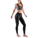 Skins Series 3 Womens 7/8 Tights with Pocket - Black | Gearshop NZ