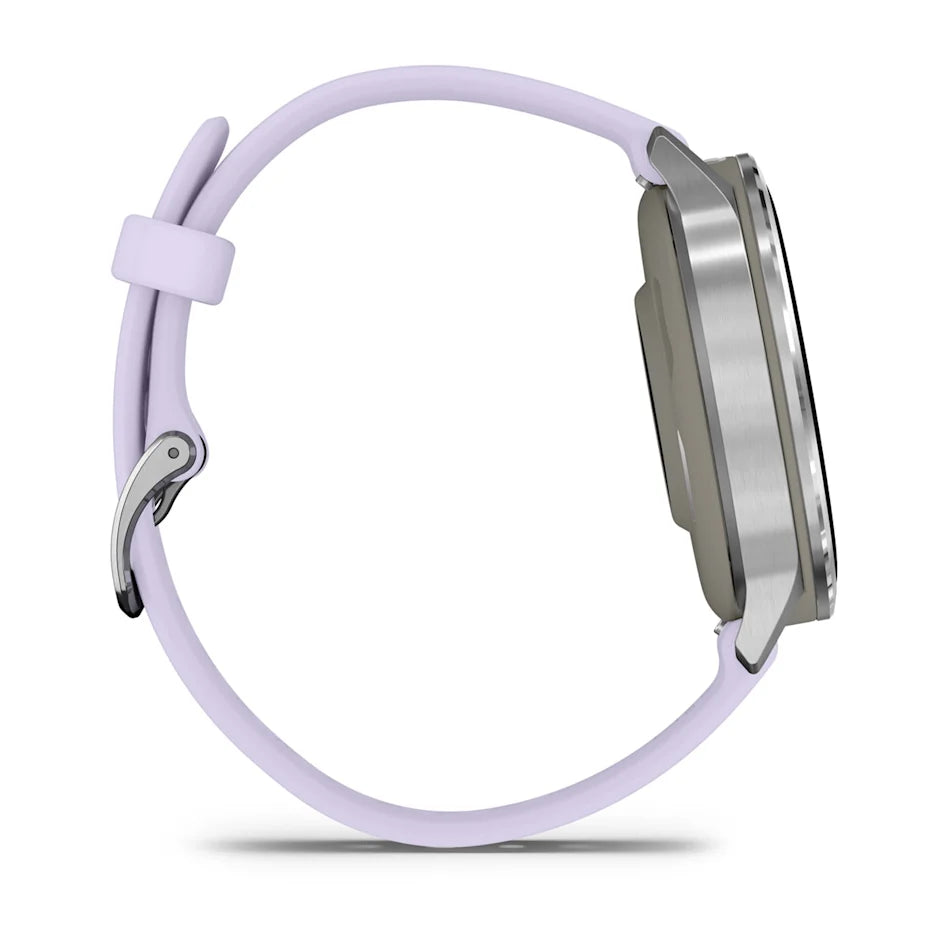 Garmin Venu 4 41mm - Silver with Periwinkle Silicone Band