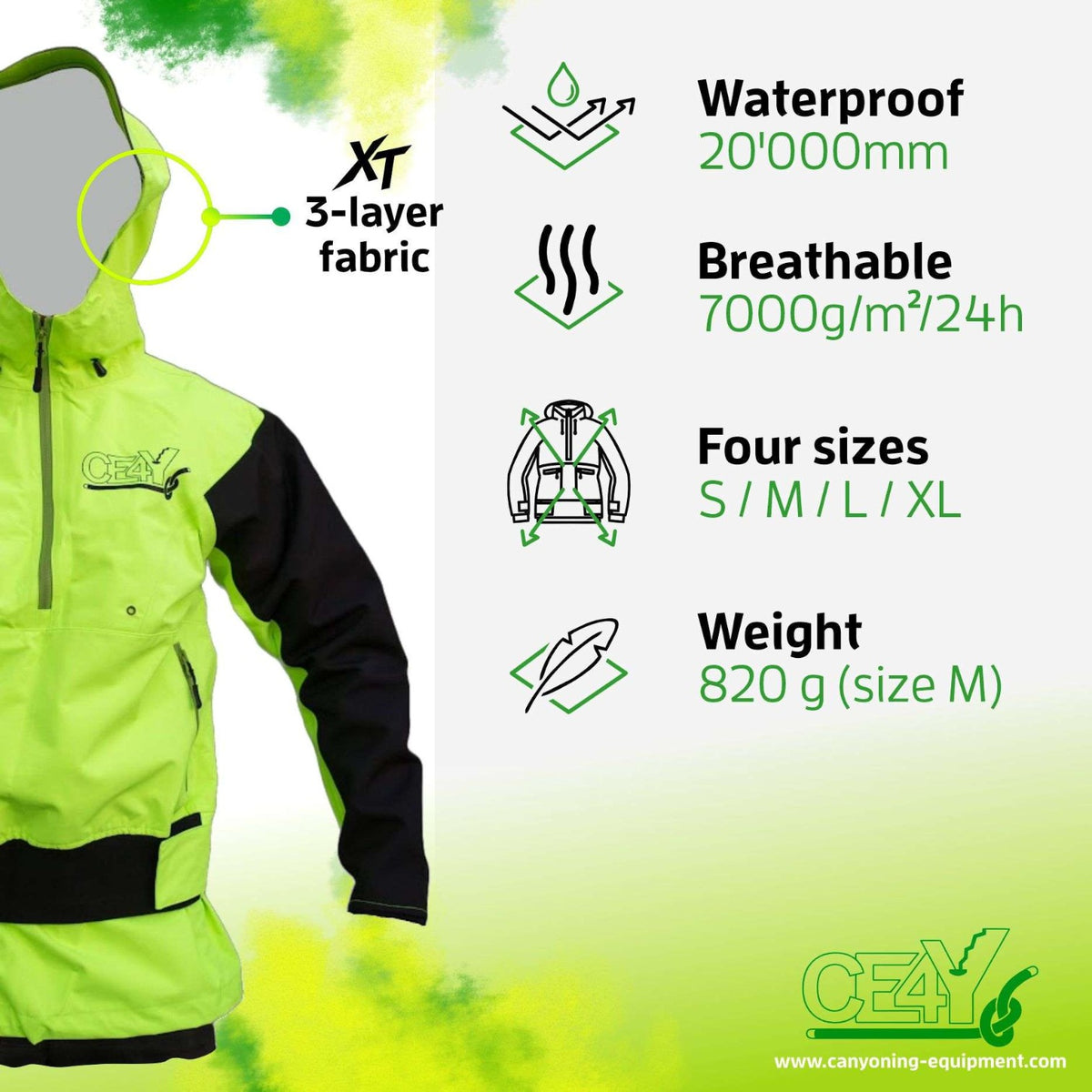 CE4Y Shield Waterproof Canyoning Jacket