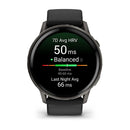 Garmin Venu 4 45mm - Slate with Black Silicone Band
