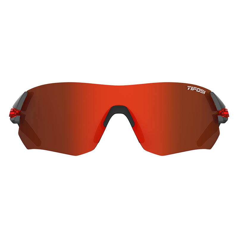 Tifosi Tsali Sunglasses Matte Black with Smoke, AC Red and Clear Lens