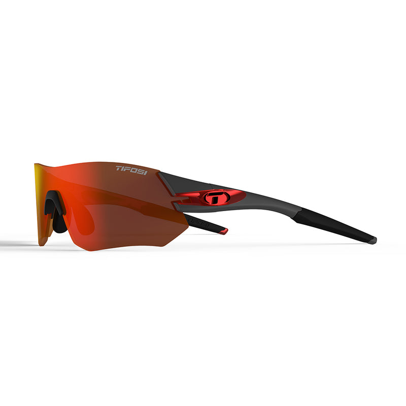 Tifosi Tsali Sunglasses Matte Black with Smoke, AC Red and Clear Lens