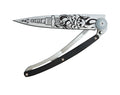 Deejo Tattoo 37g Knife with Ebony Handle, Biker