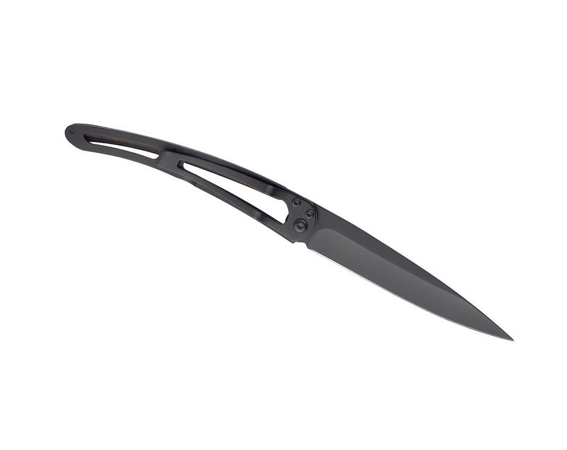 Deejo Black 37g Knife with Ebony Handle, Deer