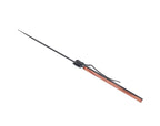 Deejo Black 37g Knife with Coral Handle, Feather