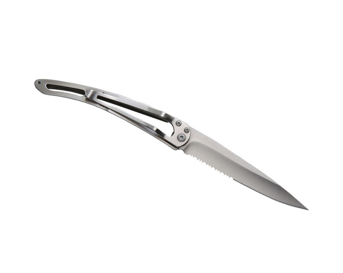 Deejo Serrated 37g Knife with Carbon Fibre Handle
