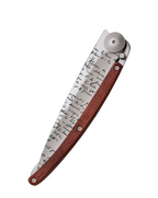 Deejo Tattoo 37g Knife with Coral Handle, Manuscript