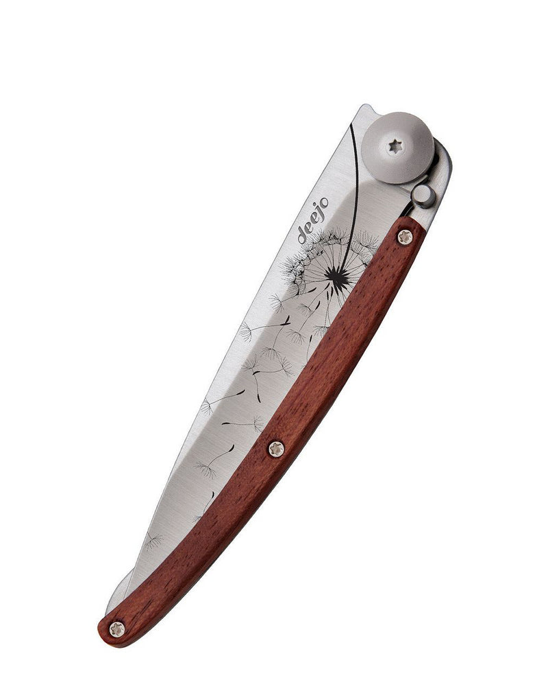 Deejo Tattoo 37g Knife with Coral Handle, Make A Wish