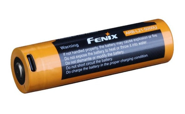 Fenix Rechargeable 5000mAh 21700 Battery with USB-C Port