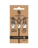ZlideOn Metal Zipper Triple Pack