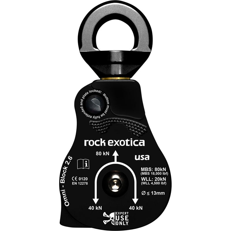 Rock Exotica Omni Block 2.6 Single Pulley, Orange