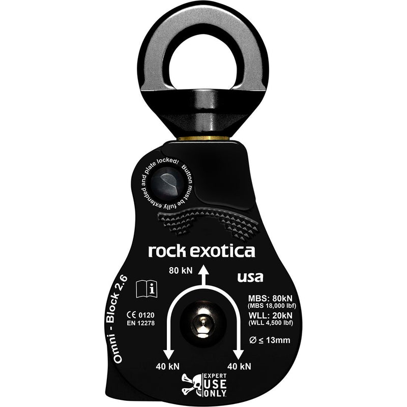 Rock Exotica Omni Block 2.6 Single Pulley, Orange
