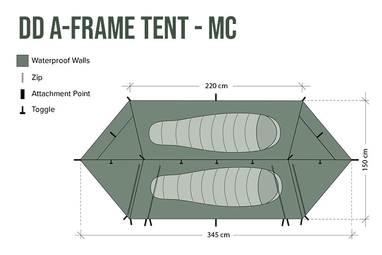 DD Hammocks A-Frame Tent, Multicam