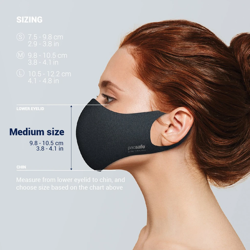 Pacsafe Face Mask Viral Off - Black