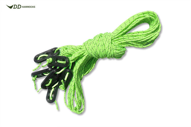 DD Hammocks Superlight 2m Guy Lines x 8 - Bright Green