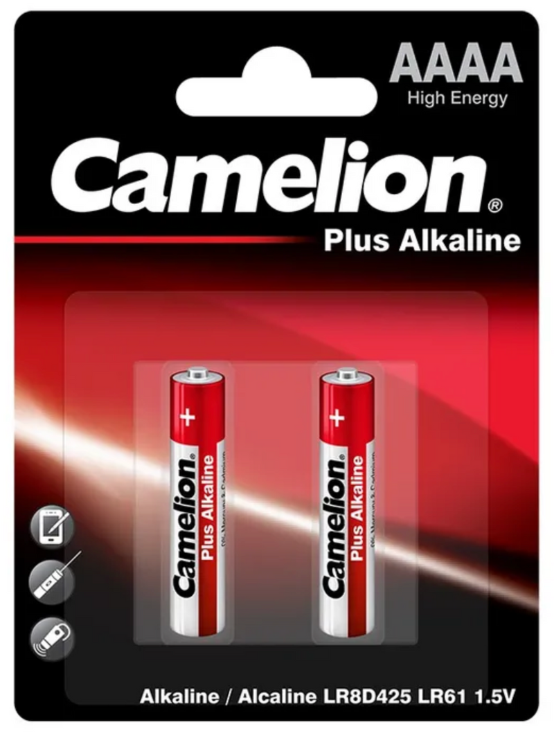 Camelion Plus Alkaline AAAA Batteries 2Pk