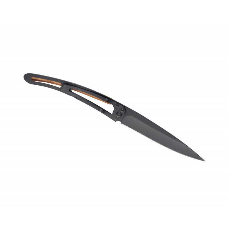 Deejo Black 37g Knife with Juniper Handle, Infinity