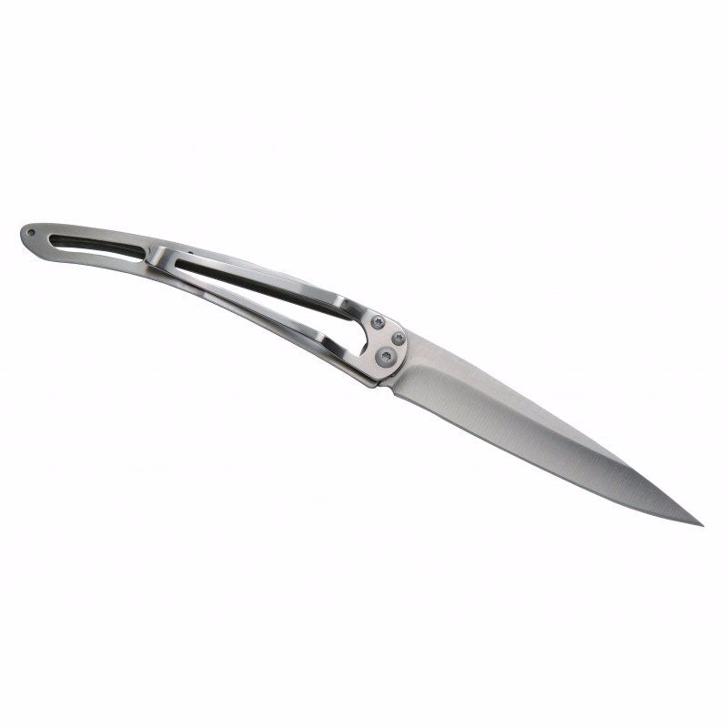 Deejo Tattoo 37g Knife with Ebony Handle, Biker