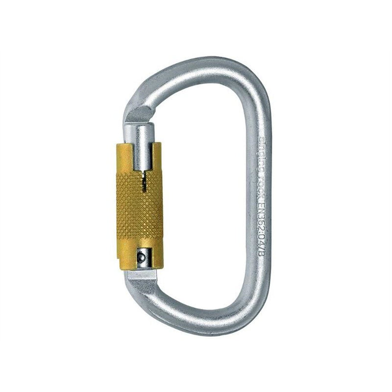 Singing Rock Steel Oval Carabiner, Triple Lock