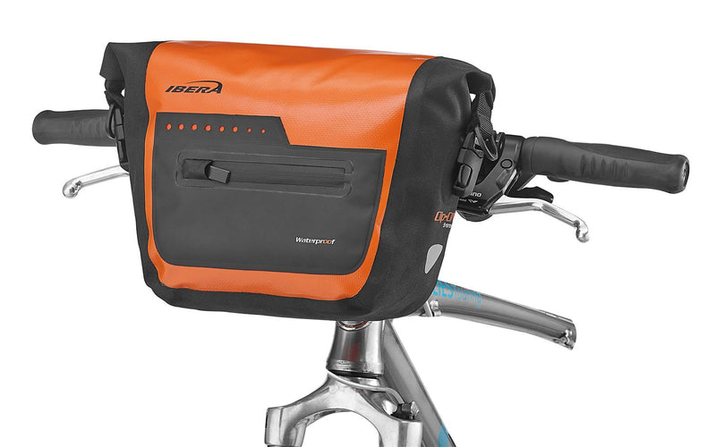 Ibera Waterproof H/bar Bag Orange 3.5L Quick Release